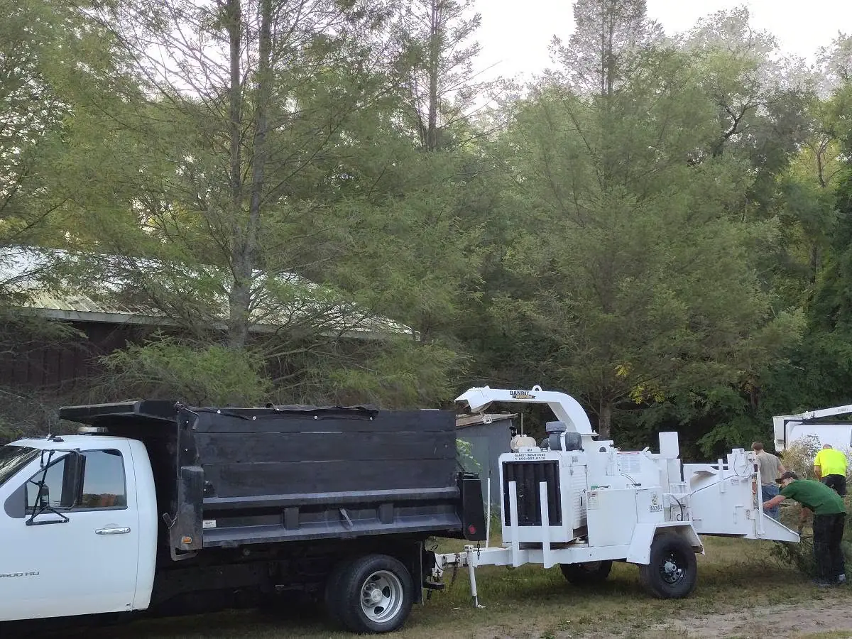Mid Michigan Stump Grinding truck and chipper